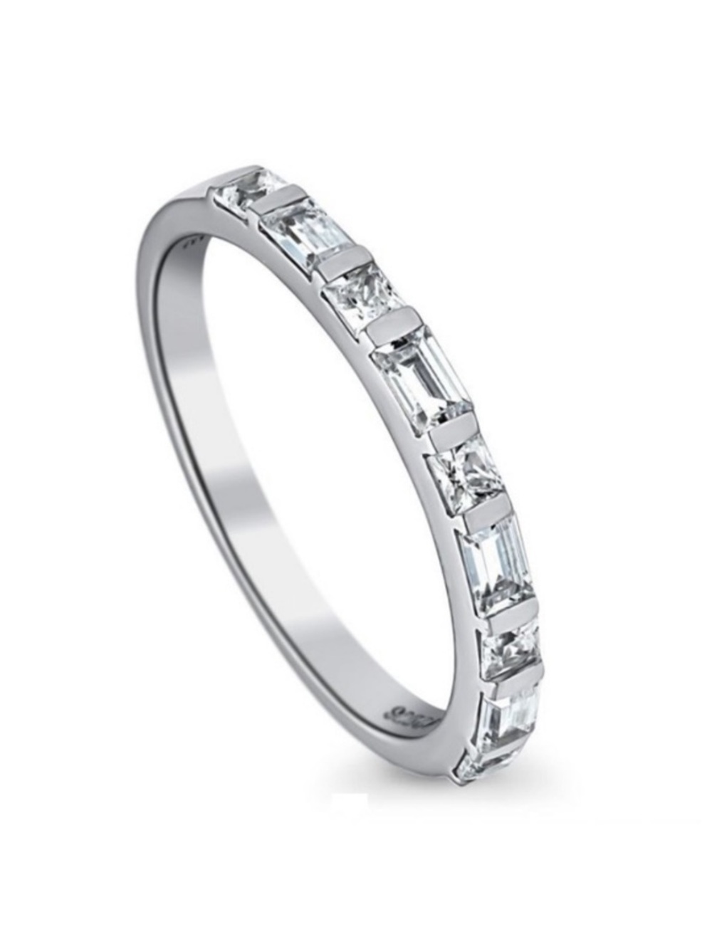 Sterling Silver Cubic Zirconia Eternity Band - Picture 9 of 9